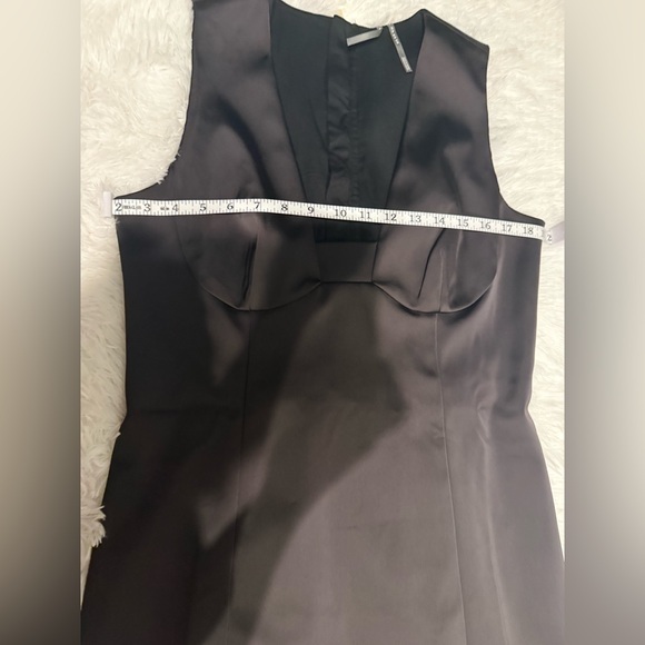 By Anthropologie Dark Brown Sleeveless Square Neck Mini Dress | NWT | Size 10 - Picture 13 of 15